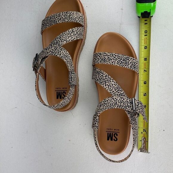 SM New York Annie Style Leopard Sandal Women’s Size 7.5 - Picture 3 of 5